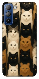 Чехол на TECNO Pop 5 LTE Colorful Cat Collage фото 1 из 1