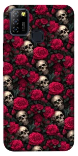 Чохол на Infinix Hot 10 Lite Черепа та рози фото 1 з 1