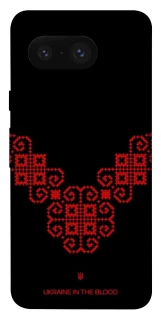 Чехол на Google Pixel 8 Черно-красная вышиванка фото 1 из 1