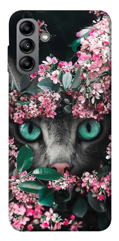 Чехол на Samsung Galaxy A04s Кот в цветах фото 1 из 1