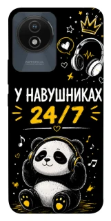 Чехол на Vivo Y02 У навушниках 24/7 фото 1 из 1