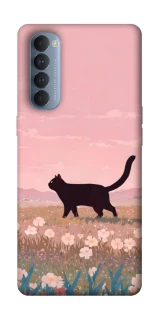 Чохол на Oppo Reno 4 Pro cat on a field фото 1 з 1