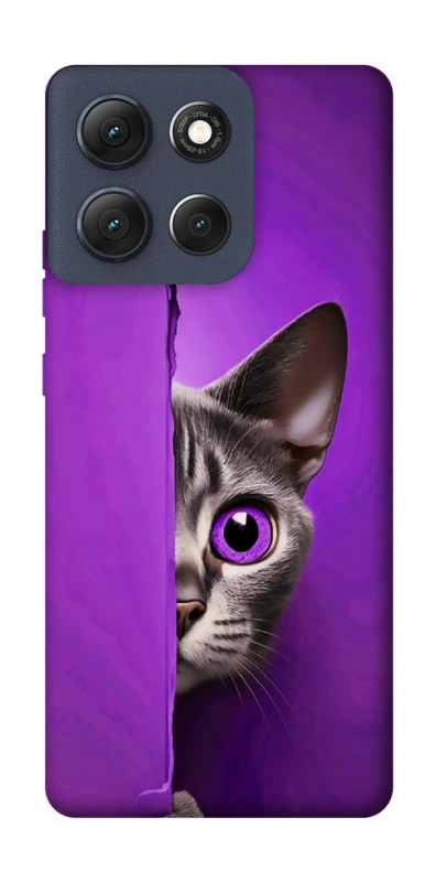 Чехол на Motorola Moto G86 Кот-подглядыватель фото 1 из 1