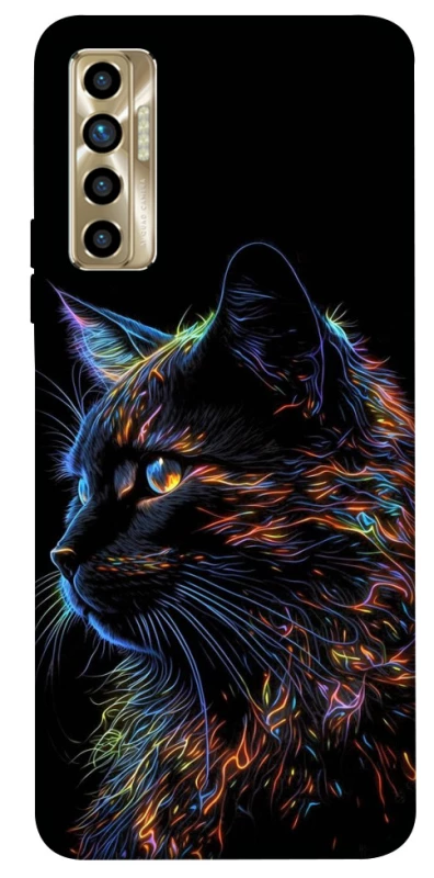 Чехол на TECNO Camon 17P Черный кот фото 1 из 1