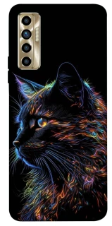 Чехол на TECNO Camon 17P Черный кот фото 1 из 1