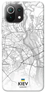 Чехол на Xiaomi Mi 11 Lite Kiev white map фото 1 из 1