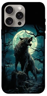 Чехол на Apple iPhone 15 Pro Max (6.7") Волк под луной фото 1 из 1