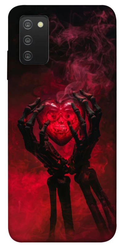 Чохол на Samsung Galaxy A03s Heart in the hands of a skeleton фото 1 з 1
