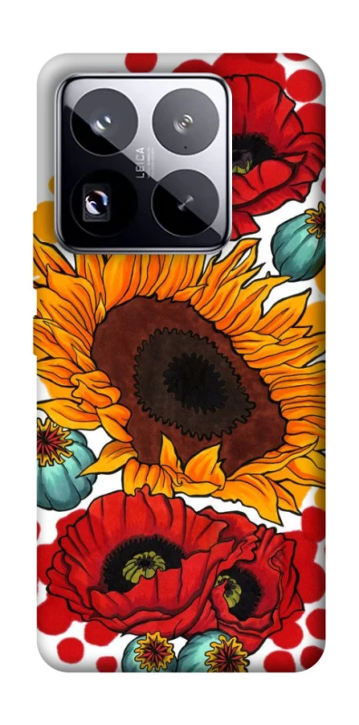 Чохол на Xiaomi 15 Pro Соняшники та маки фото 1 з 1