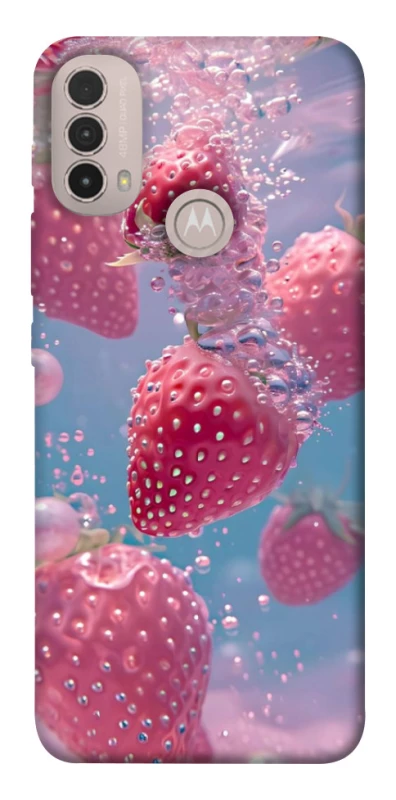 Чохол на Motorola Moto E40 Полуниця в воді фото 1 з 1