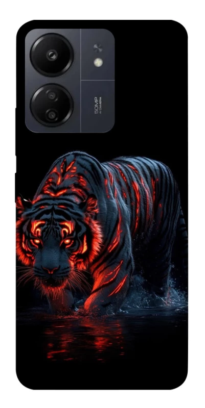 Чохол на Xiaomi Poco C65 fire tiger фото 1 з 1