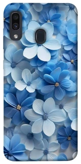 Чехол на Samsung Galaxy A20 / A30 Синие цветы фото 1 из 1