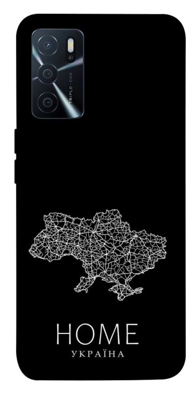 Чохол на Oppo A16s / A16 Ukraine black map фото 1 з 1