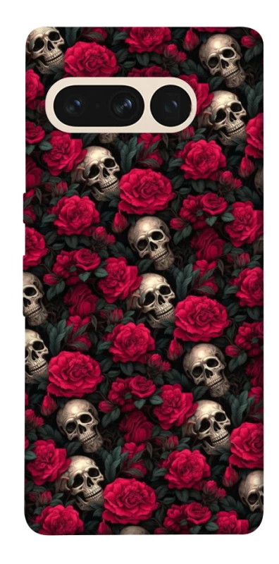 Чехол на Google Pixel 7 Pro Черепа и розы фото 1 из 1