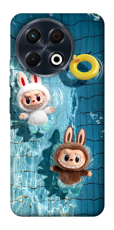 Чохол на TECNO Spark 30 Pro (KL7) Labubu in the pool фото 1 з 1