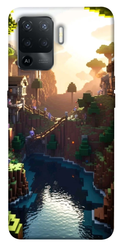 Чохол на Oppo Reno 5 Lite Minecraft sunset фото 1 з 1