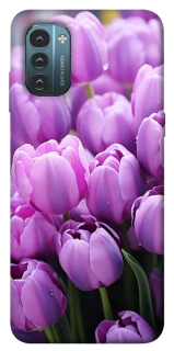 Чехол на Nokia G21 Фиолетовые тюльпаны фото 1 из 1