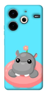 Чехол на TECNO Pova 6 Neo (LI6) Adopt Me Hippo Floatie фото 1 из 1