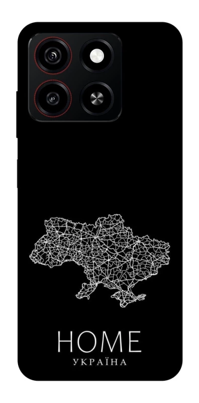 Чохол на ZTE Blade A35 4G Ukraine black map фото 1 з 1