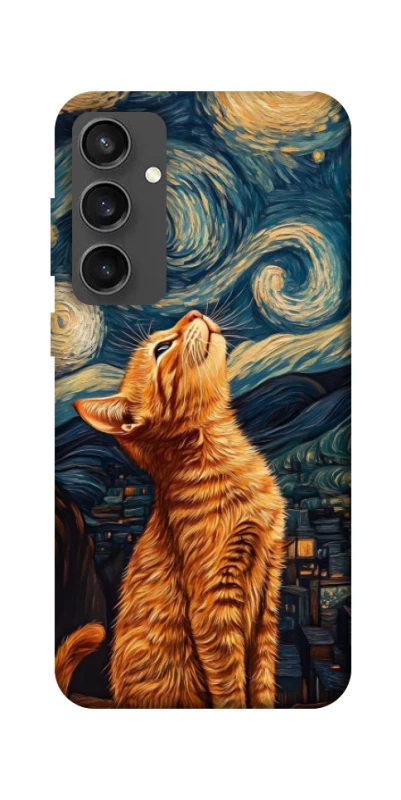 Чехол на Samsung Galaxy S24 FE van gogh cat фото 1 из 1