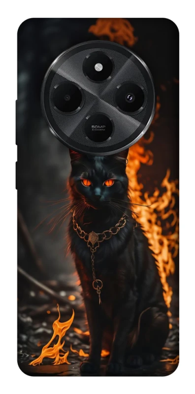 Чохол на Xiaomi Poco C75 Вогняний кіт фото 1 з 1
