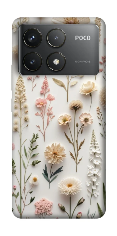 Чохол на Xiaomi Poco F6 Pro Floral design ver.1 фото 1 з 1