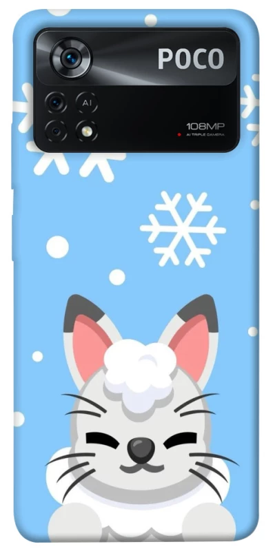 Чохол на Xiaomi Poco X4 Pro 5G Adopt Me Snow Kitty Smile фото 1 з 1