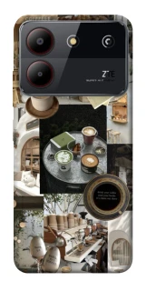 Чехол на ZTE Blade A54 4G Coffee collage ver.4 фото 1 из 1