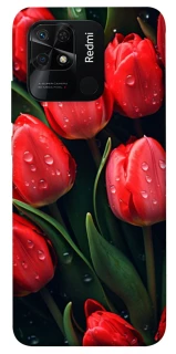 Чохол на Xiaomi Redmi 10C Червоні тюльпани фото 1 Чохол на Xiaomi Redmi 10C Червоні тюльпани фото 1 з 1