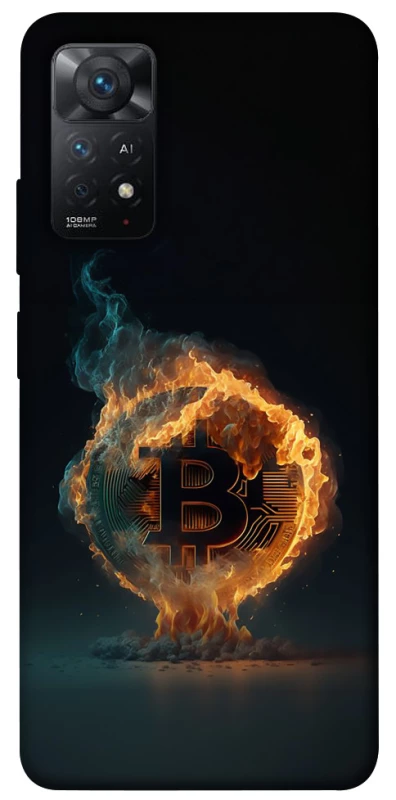 Чехол на Xiaomi Redmi Note 12 Pro 4G Fire Bitcoin фото 1 из 1