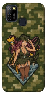 Чехол на Infinix Hot 10 Lite Military Waifu фото 1 из 1