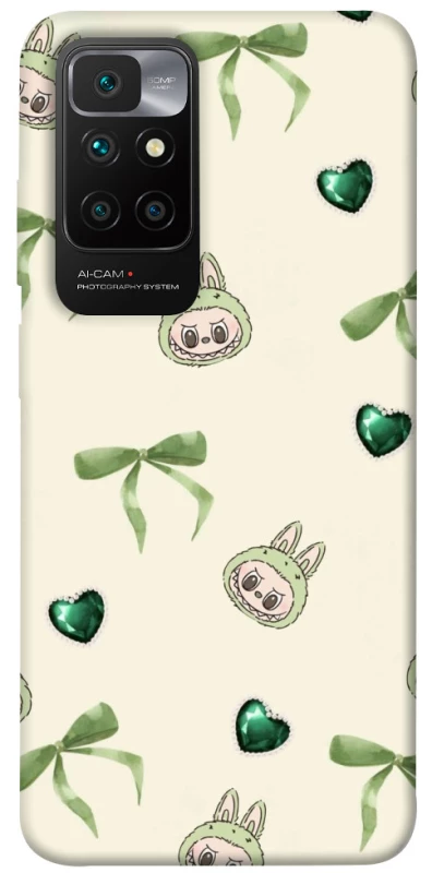 Чехол на Xiaomi Redmi 10 Labubu Green Heart фото 1 из 1