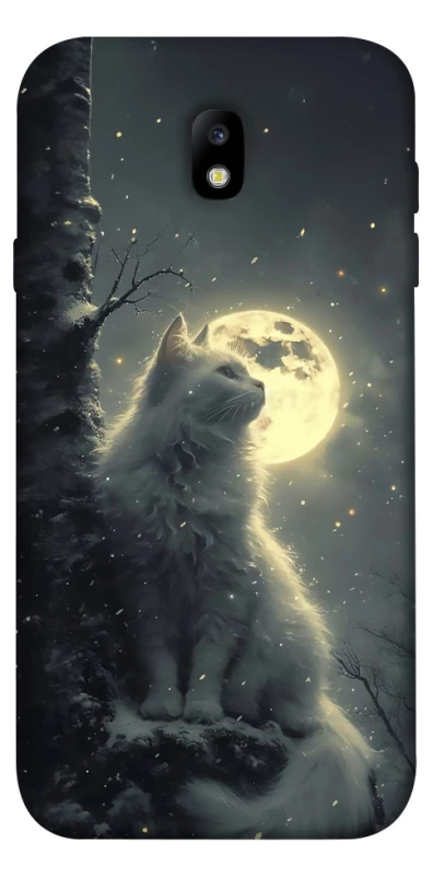 Чохол на Samsung J730 Galaxy J7 (2017) Кіт під місяцем фото 1 з 1