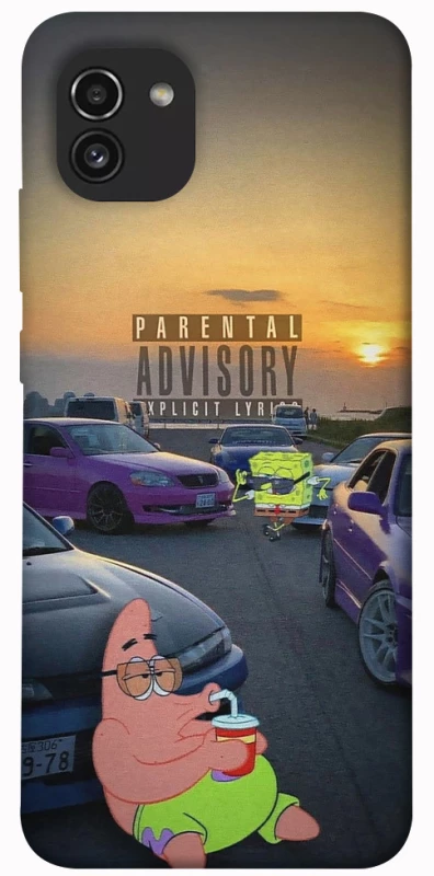 Чохол на Samsung Galaxy A03 Патрік на перегонах фото 1 з 1