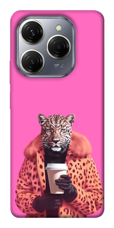 Чохол на TECNO Spark 20 Pro Леопард з кавою фото 1 з 1