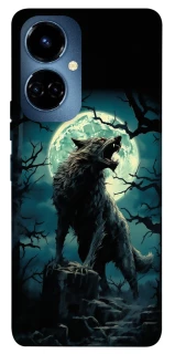 Чехол на TECNO Camon 19 Pro Волк под луной фото 1 из 1