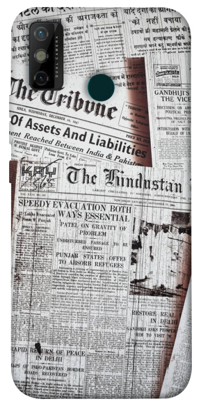 Чехол на TECNO Spark 6 Go Газеты фото 1 из 1