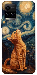 Чохол на Vivo Y21 / Y33s van gogh cat фото 1 з 1
