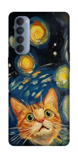 Чохол на Oppo Reno 4 Pro paint cat фото 1 з 1