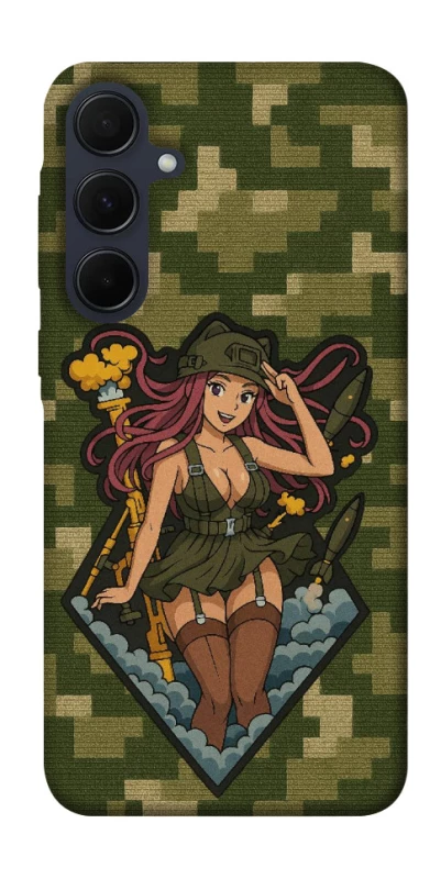 Чохол на Samsung Galaxy A55 Military Waifu фото 1 з 1