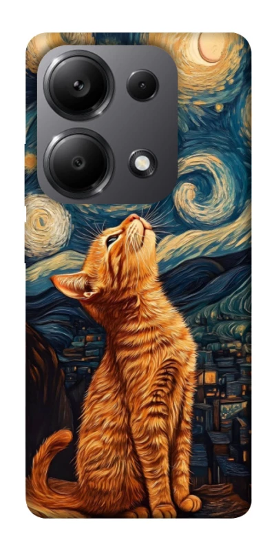 Чехол на Xiaomi Redmi Note 13 Pro 4G van gogh cat фото 1 из 1
