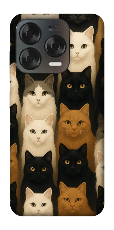 Чехол на ZTE Blade V70 Design Colorful Cat Collage фото 1 из 2