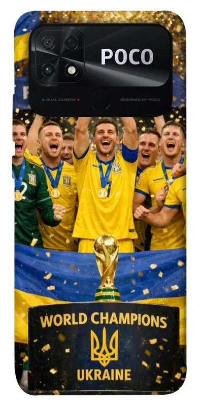 Чохол на Xiaomi Poco C40 UA-Football ver.5 фото 1 з 1