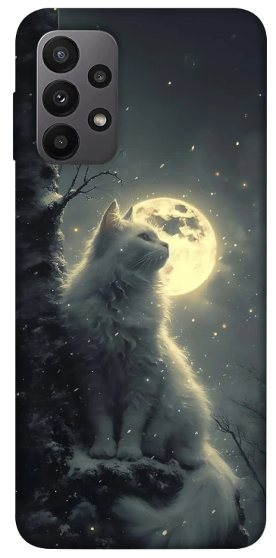 Чохол на Samsung Galaxy A23 4G Кіт під місяцем фото 1 з 1