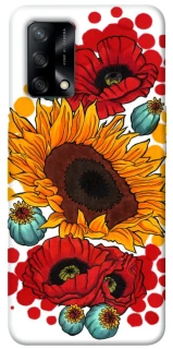 Чохол на Oppo A74 4G Соняшники та маки фото 1 з 1