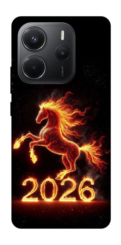 Чохол на Xiaomi Redmi Note 14 4G (Int. version) Red Fire Horse ver.1 фото 1 з 1