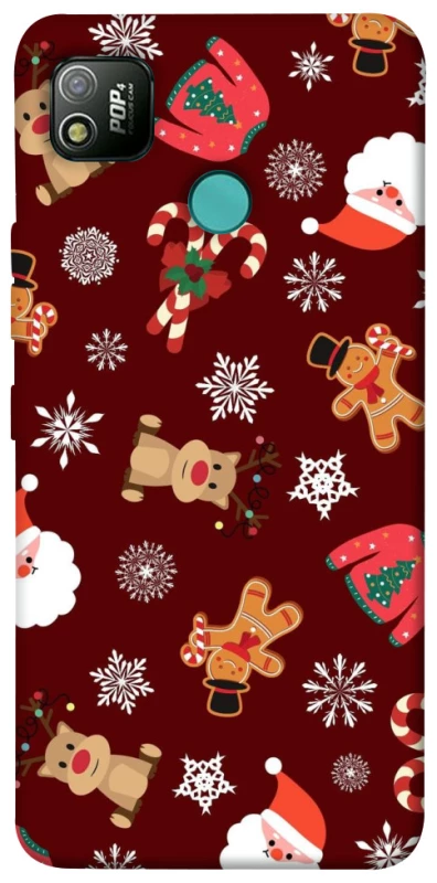 Чохол на TECNO POP 4 Новорічний v6 фото 1 з 1