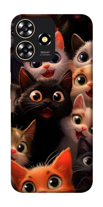 Чохол на ZTE Blade A73 4G happy cats фото 1 з 1