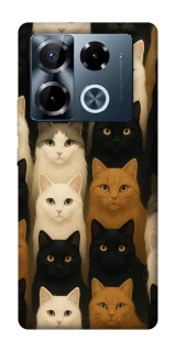 Чехол на Infinix Note 40 Pro 4G Colorful Cat Collage фото 1 Чехол на Infinix Note 40 Pro 4G Colorful Cat Collage фото 1 из 1