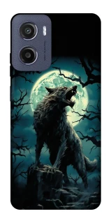 Чохол на Motorola Moto E15 Вовк під місяцем фото 1 з 1